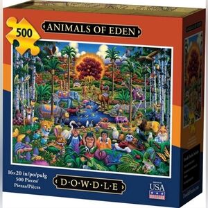 DOWDLE 500 Piece Puzzle Animals of EdenI NEW